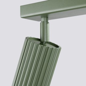 Listwa oświetleniowa 4-punktowa KARBON 4L zielona oliwkowa ryflowana SOLLUX  LIGHTING