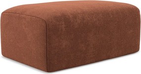 Podnóżek z tkaniny szenilowej w kolorze terakoty Kona – Makamii