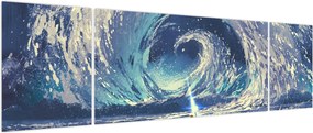 Obraz - Ilustracja przedstawiająca chłopca z włócznią (170x50 cm)