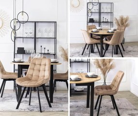 Aksamitne krzesło z lamówką Rick