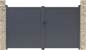 Bramka aluminiowa "Marc" - 299,5 x 180,9 cm - Szara