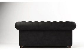 Czarna aksamitna sofa 184 cm Cambridge – Ropez