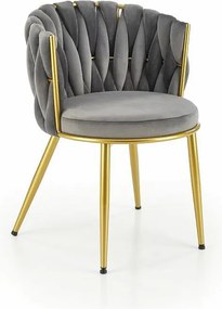 Krzesło tapicerowane K517 VELVET szare