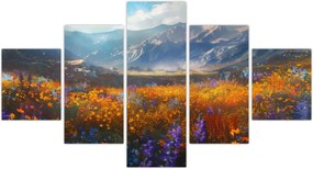 Obraz - Malowany górski krajobraz II. (125x70 cm)