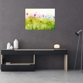 Obraz na szkle - Kwiaty polne (70x50 cm)
