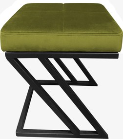 Pufa ZETA tkanina Welur loft ławka podnóżek metal : Kolor Stelaża - Czarny , Kolor tkaniny - VELVET - BL75, Typ tkaniny - Velvet