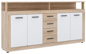 Komoda RUNA dąb sonoma/biała