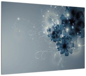 Obraz na szkle - Delikatne kwiaty (70x50 cm)