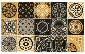 Zestaw 15 naklejek ściennych Ambiance Wall Decals Azulejos Tiles San Juan, 10x10 cm