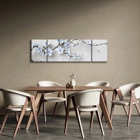 Obraz niebieskich kwiatów (170x50 cm)