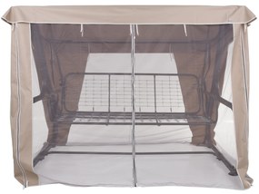 Dach z moskitierą do huśtawki ogrodowej 228 x 126 cm Rimini / Venezia cappucino D031-15CW PATIO