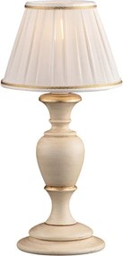 Fiorenza Ivory and gold drewniana lampa stołowa, 1 światło, z abażurem dm.20 H.43 Ø20 BL172-LT-AV