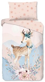 Flanelowa pościel dziecięca jednoosobowa 140x200 cm Josy – Good Morning