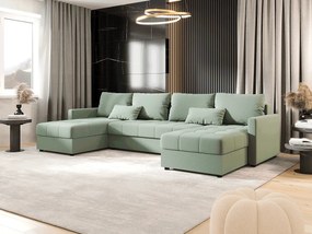 Zielony rozkładany narożnik w kształcie U L0-L57