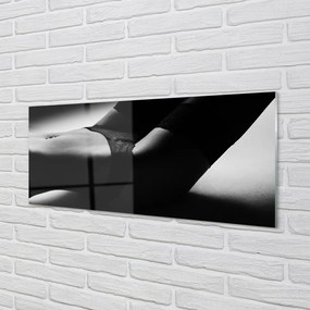 Panel szklany do Kuchni Subtelny Akt: Brzuch Kobiety