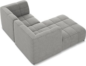 Szary narożnik z materiału bouclé (lewostronny/z szezlongiem) Aloha – Makamii