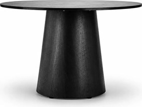Okrągły elegancki stół Giorgia 120 cm nierozkładany w kolorze czarnym z blatem MDF i solidną podstawą