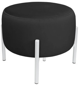 Pufa OLA LOFT ławka podnóżek metal biała MG19