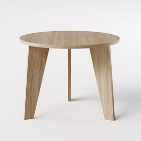 Stół okrągły ROSE Ø90 cm do kuchni, salonu, jadalni Dąb Sonoma