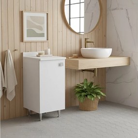 Niska Szafka z 1 Drzwiami Biała | Nowoczesny Mebel z Regulowaną Półką