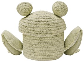 Zielony tekstylny dziecięcy kosz na zabawki ø 15x15 cm Mini Fred the Frog – Lorena Canals