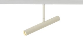 Nowoczesny reflektor beżowy z białym do systemu szynowego 1-fazowego - Slimline Avery