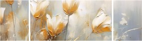 Obraz - Malowanie tulipanów (170x50 cm)