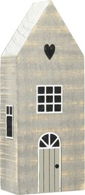 Dekoracja Snow House 19cm white grey