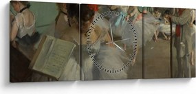 Obraz - Edgar Degas, The Dance Class, reprodukcje (z zegarem) (90x30 cm)