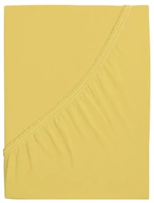 PrzytulneMieszkanie.pl Jersey prześcieradło ALVORA 90x200 cm jasnożółte