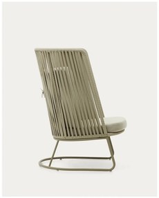 Zielony metalowy fotel ogrodowy Saconca – Kave Home