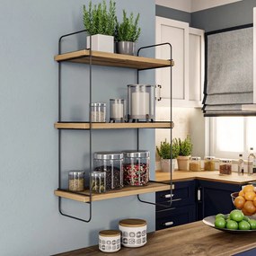 Wielopoziomowa półka w dekorze dębu 40 cm Pulalis – Kalune Design