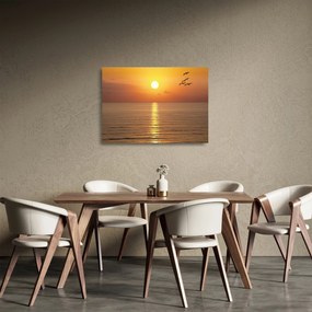 Obraz na szkle - Zachód słońca nad oceanem (70x50 cm)