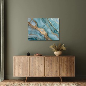Obraz na szkle - Turkusowy marmur (70x50 cm)