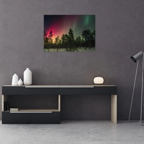 Obraz na szkle - zorza polarna (70x50 cm)