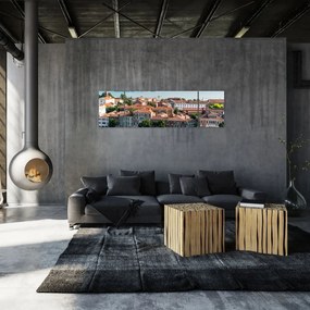 Obraz - Widok miasta z lotu ptaka (170x50 cm)
