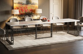 Stół z ażurową podstawą Ewerest 330 rozkładany od 130 do 330 cm