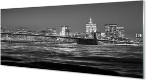 Panel Szklany Szeroka Panorama Mostu na Rzece