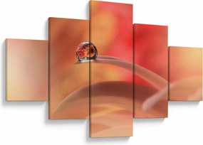 Obraz kwiecistej kropli rosy (125x70 cm)