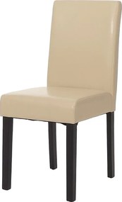 Krzesło do jadalni Littau,  kremowy, ciemne nogi