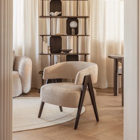 Beżowy designerski fotel MIZU
