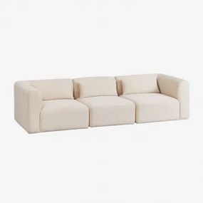 3-częściowa Modułowa Sofa Fogler Sztruksu Beżowy Len - Sklum