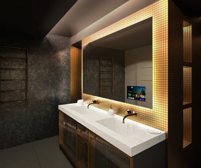 Lustro łazienkowe LED prostokątne na wymiar 50x50-200x100 cm, podświetlenie 3000/4500/7000K - Artforma LED58