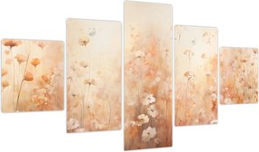 Obraz - Wzór dzikich kwiatów (125x70 cm)