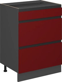 Szafka dolna do kuchni czerwony 60x46x81.6 r-line