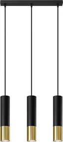Czarno-złota lampa wisząca nad stół K5-P34