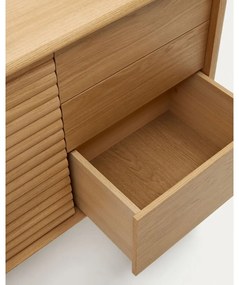 Niska komoda w dekorze dębu 105x86 cm Lenon – Kave Home