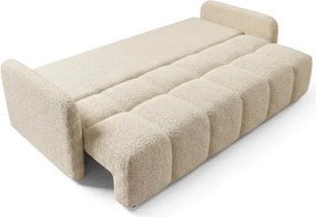Sofa ZEN Rozkładana Dwuosobowa Beżowa Boucle Japandi