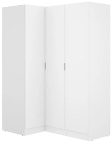 Szafa narożna 3-drzwiowa - szer. 132 cm - Biały - LISTOWEL
