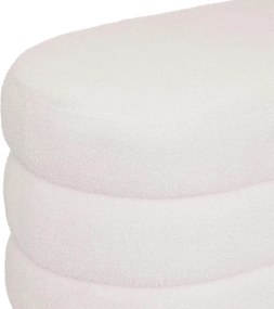 Pufa do salonu Sinan, materiał z efektem boucle, 100 x 40 cm